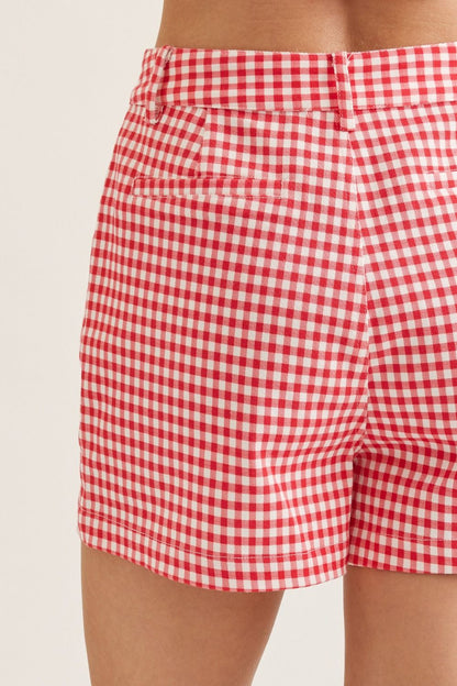Red Gingham Shorts